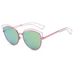 Pink - Bluish-Green Reflective Lens